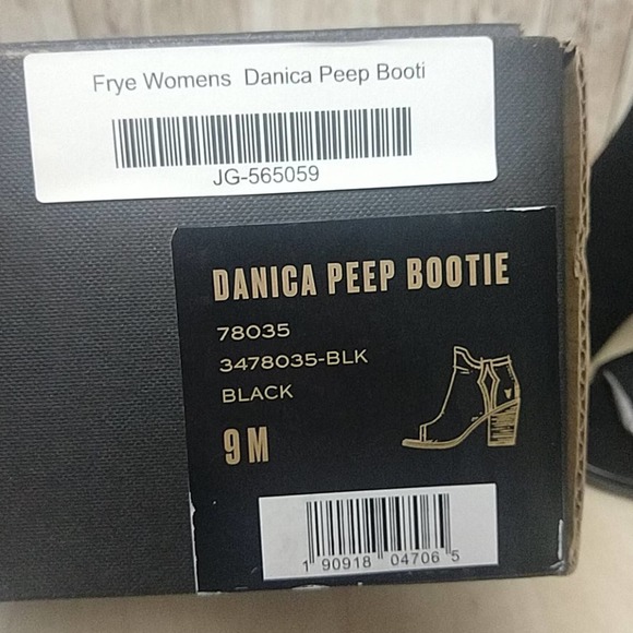 FRYE Danica Peep Toe booties Leather Boots 9 - $298 - Picture 5 of 16
